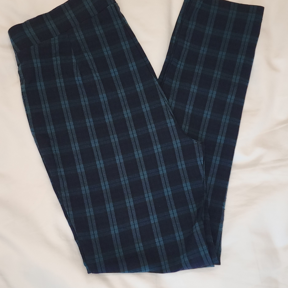 Stretch Plaid Pants